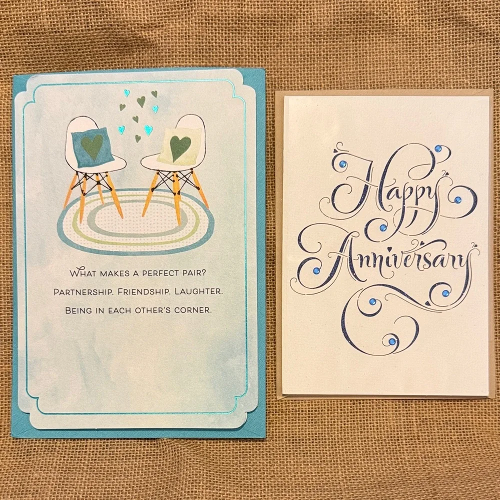 🌻 Bundle of 2 Hallmark Happy Anniversary Cards